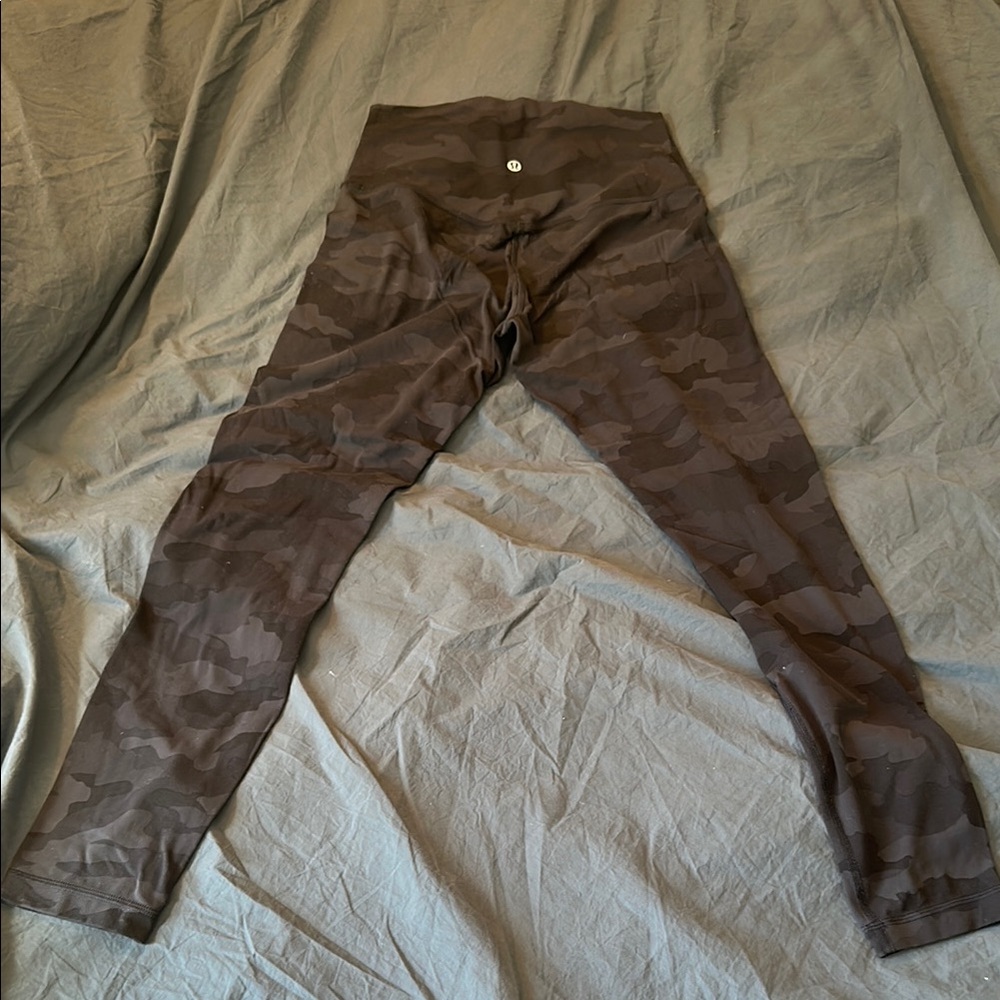 Lululemon Athletica Dark Camo Leggings